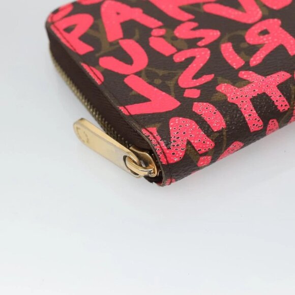 LOUIS VUITTON Monogram Graffiti Zippy Wallet Pink - Picture 9 of 16